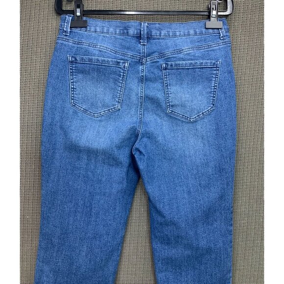 Gloria Vanderbilt Amanda Womens 14PS Blue Straight Leg Stretch Denim Jeans - Picture 2 of 10